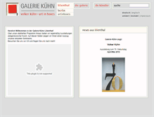 Tablet Screenshot of galeriekuehn.de